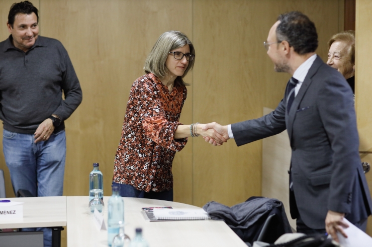 Un moment de la reunió d'aquest dilluns de la Comissió Nacional de l'Habitatge.
